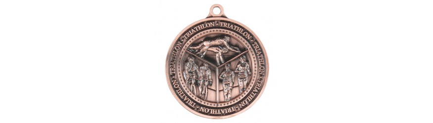 OLYMPIA TRIATHLON MEDAL 60MM - GOLD, SILVER & BRONZE OLYMPIA TRIATHLON MEDAL 60MM - GOLD, SILVER & BRONZE